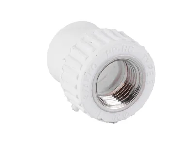 Адаптер ППР с внутренней резьбой 20x1/2", белый, Jakko